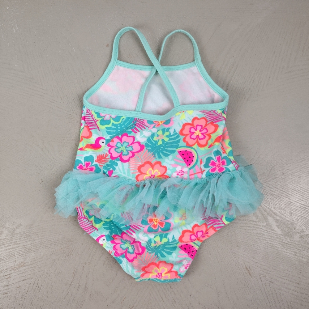 Floral Kids Swimwear with Tulle Skirt - Picture 2 of 3